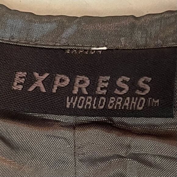 Express Metallic Gunmetal Gray WhimsiGoth Glam Maxi Skirt NWOT Size 3/4 - Picture 9 of 12